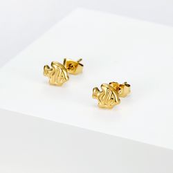 Wholesale Goldfish 18k Gold Plated Stainless Steel Women's Earrings | Wholesale Jewelry Only