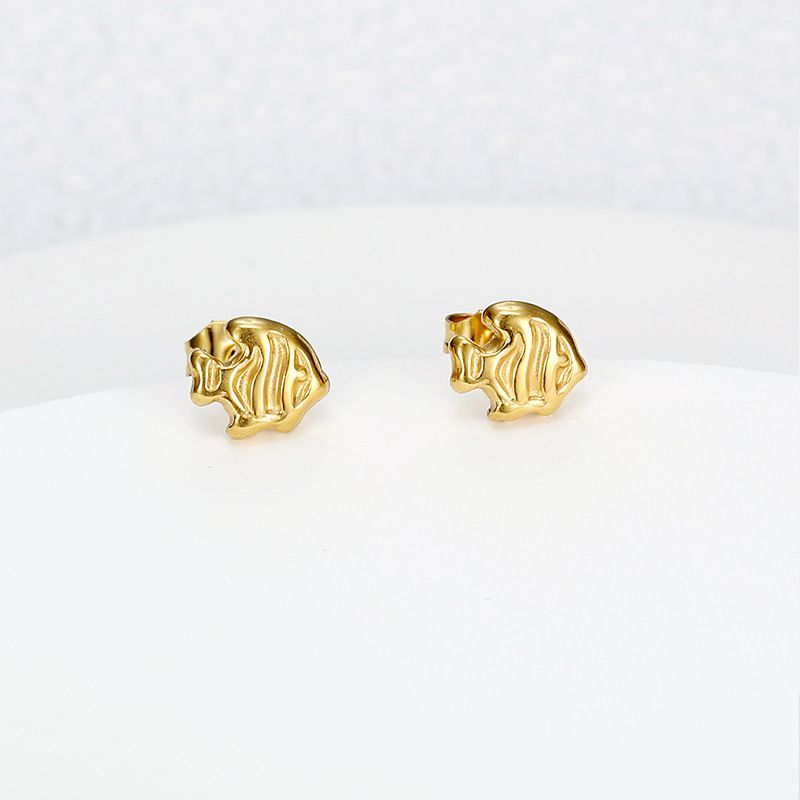 Wholesale Goldfish 18k Gold Plated Stainless Steel Women's Earrings | Wholesale Jewelry Only 3