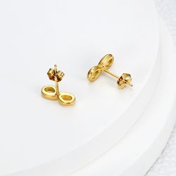 Love Unlimited Number 8 Earrings Creative Lucky Number Ladies Titanium Steel | Wholesale Jewelry Only