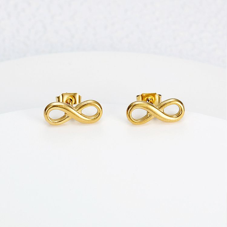 Love Unlimited Number 8 Earrings Creative Lucky Number Ladies Titanium Steel | Wholesale Jewelry Only 3