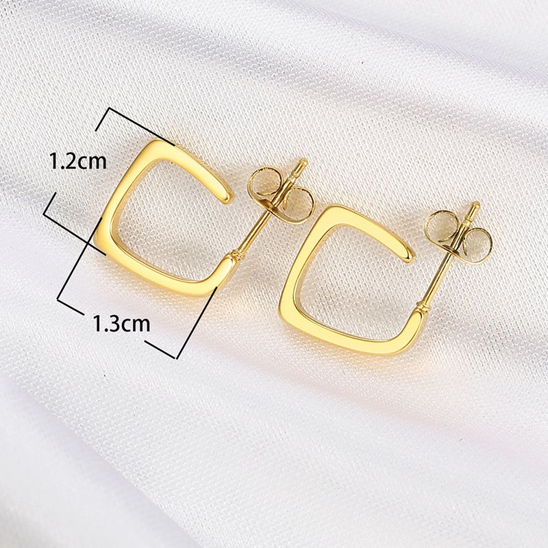 Elegant Women's Square Titanium Earrings Earrings for Girlfriends | Wholesale Jewelry Only 2