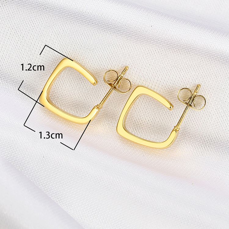 Elegant Women's Square Titanium Earrings Earrings for Girlfriends | Wholesale Jewelry Only 2