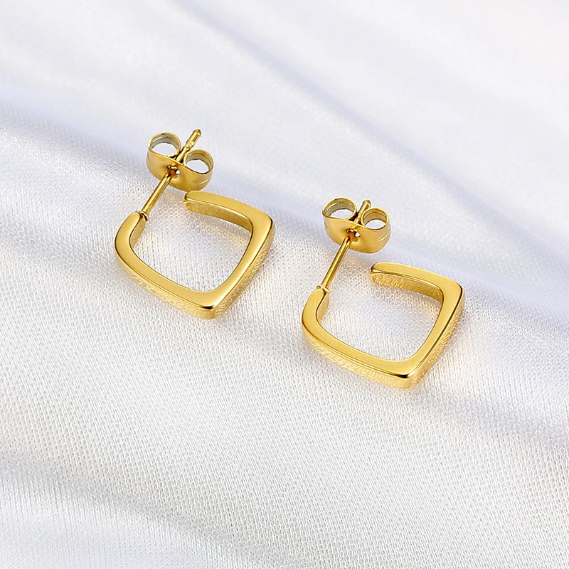 Elegant Women's Square Titanium Earrings Earrings for Girlfriends | Wholesale Jewelry Only 3