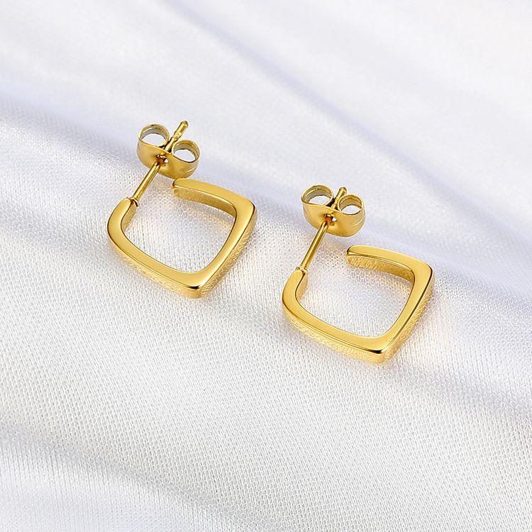 Elegant Women's Square Titanium Earrings Earrings for Girlfriends | Wholesale Jewelry Only 3