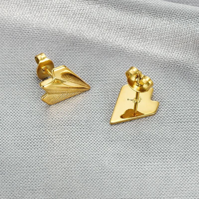 Fashion airplane titanium steel earrings for women earrings18k gold plated | Wholesale Jewelry Only 2