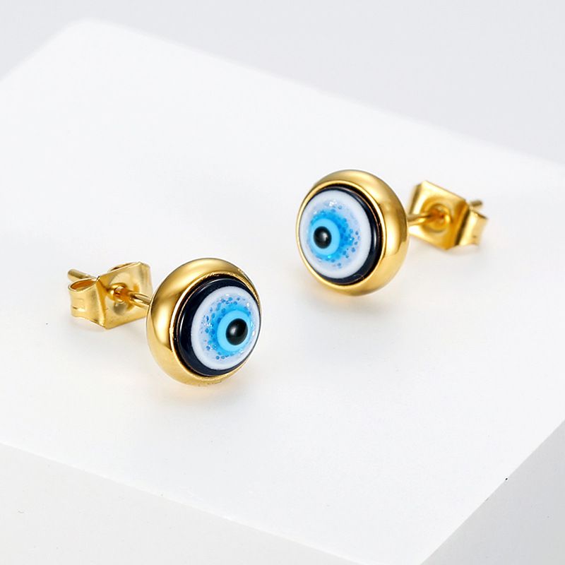 Hip Hop Vintage Devil's Eye Women's Stainless Steel Earrings | Wholesale Jewelry Only 3