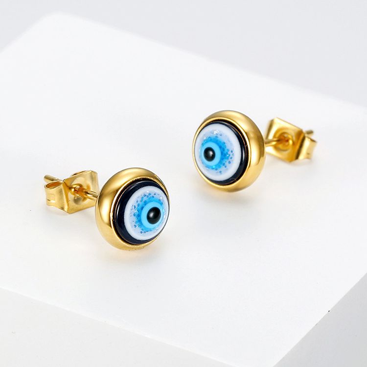 Hip Hop Vintage Devil's Eye Women's Stainless Steel Earrings | Wholesale Jewelry Only 3