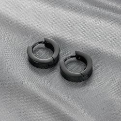 Wholesale hip cool black gold stainless steel clip earrings | Wholesale Jewelry Only