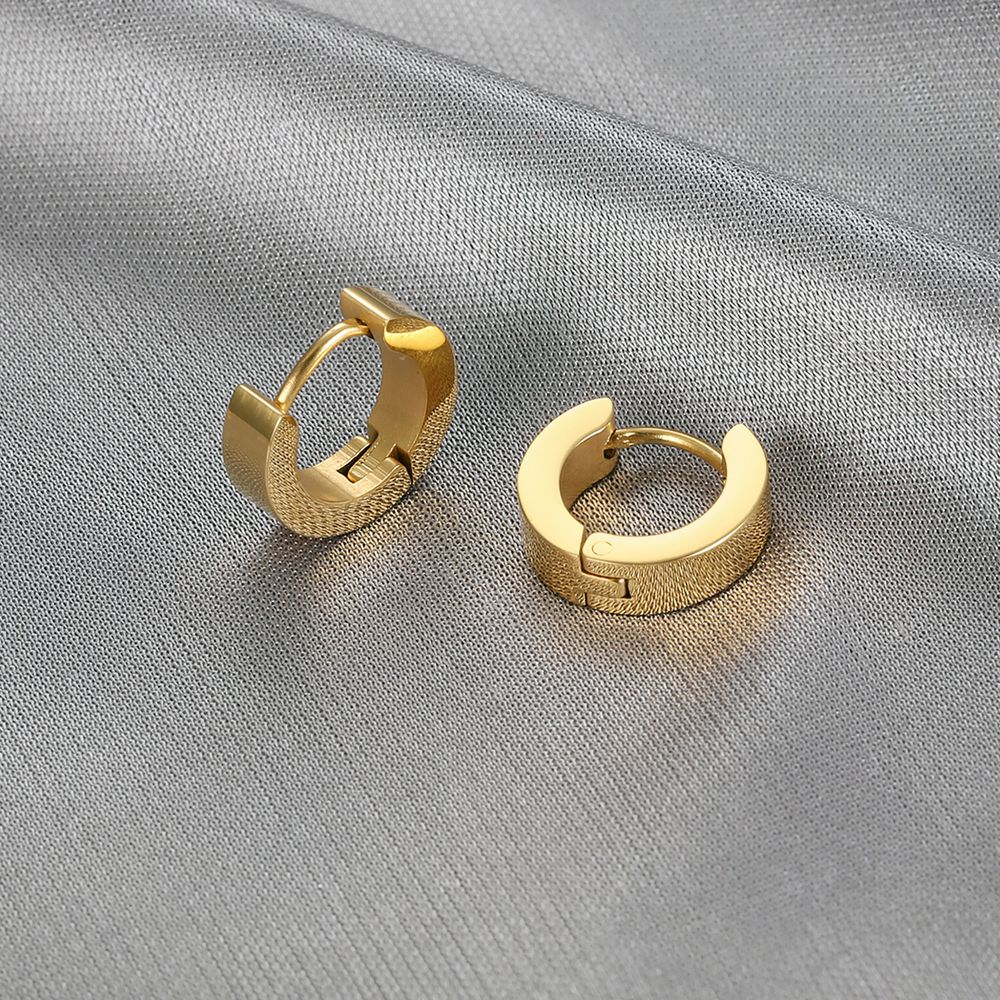 Wholesale hip cool black gold stainless steel clip earrings | Wholesale Jewelry Only 2