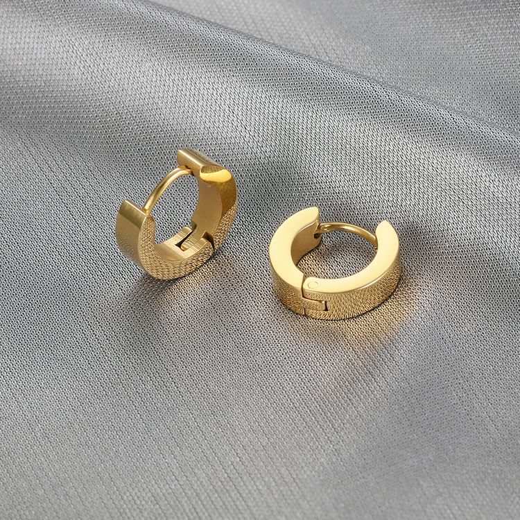 Wholesale hip cool black gold stainless steel clip earrings | Wholesale Jewelry Only 2