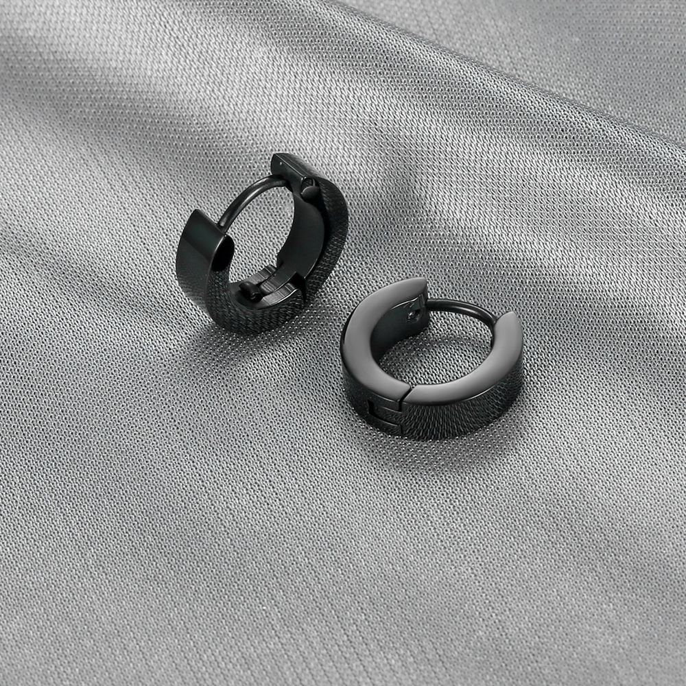 Wholesale hip cool black gold stainless steel clip earrings | Wholesale Jewelry Only 3