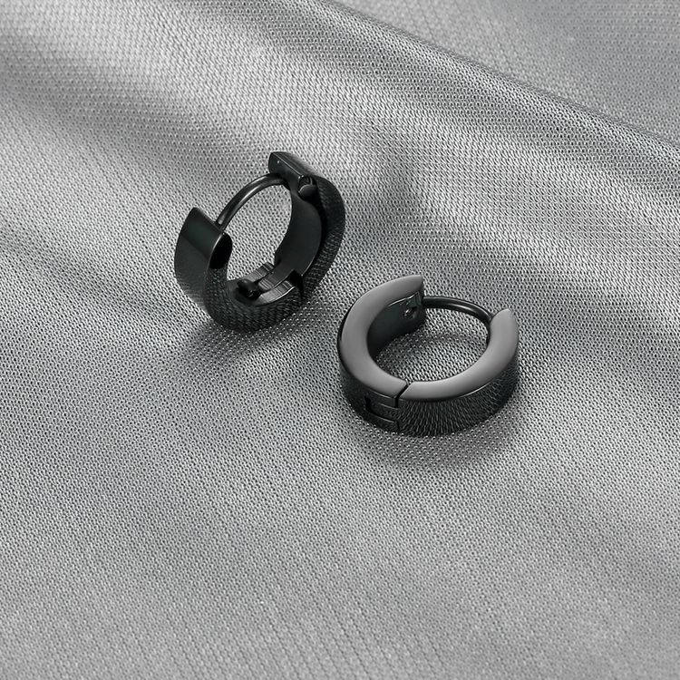 Wholesale hip cool black gold stainless steel clip earrings | Wholesale Jewelry Only 3