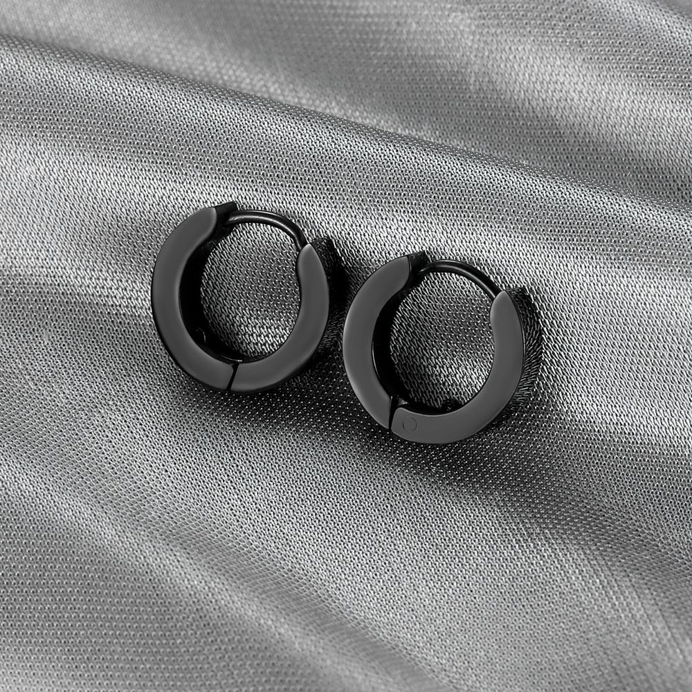 Wholesale hip cool black gold stainless steel clip earrings | Wholesale Jewelry Only 4