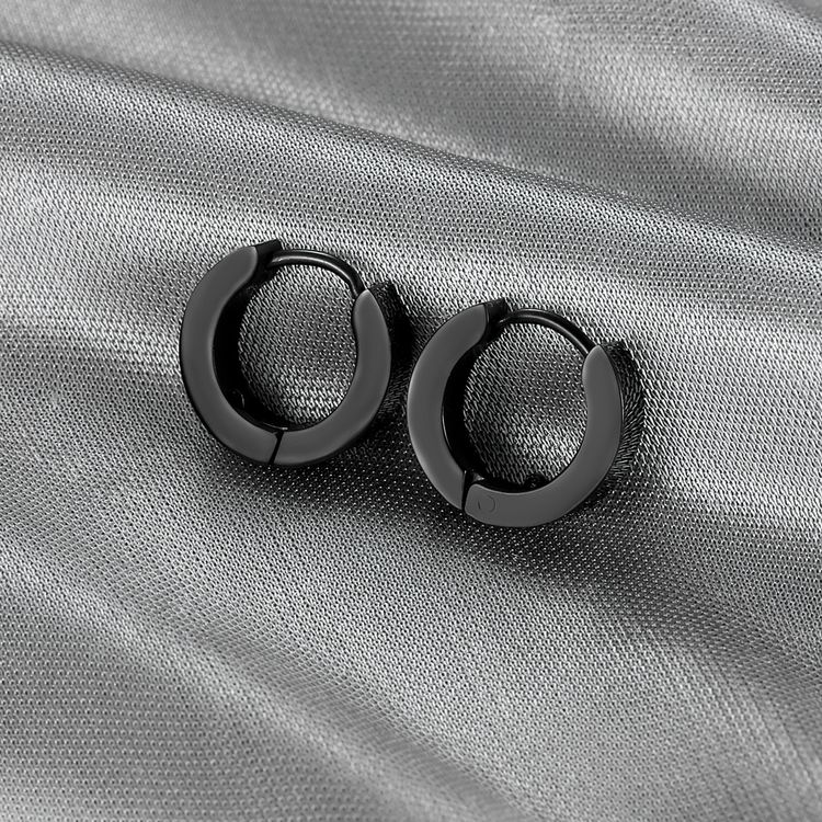 Wholesale hip cool black gold stainless steel clip earrings | Wholesale Jewelry Only 4