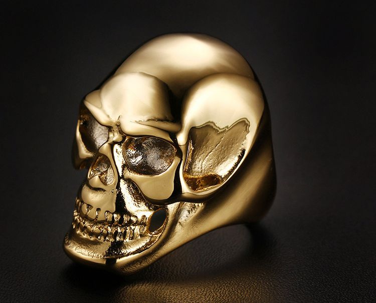 Vintage Punk Skull Ring Titanium Steel Men's Ring Wholesale | Wholesale Jewelry Only 3