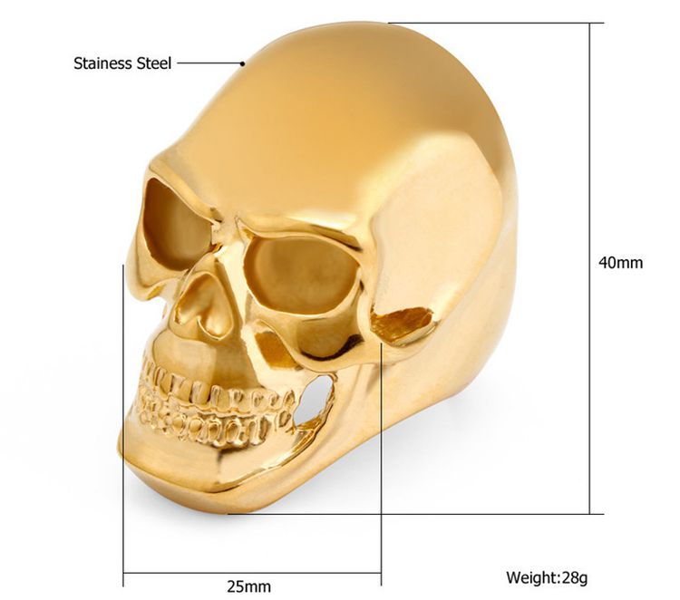 Vintage Punk Skull Ring Titanium Steel Men's Ring Wholesale | Wholesale Jewelry Only 4