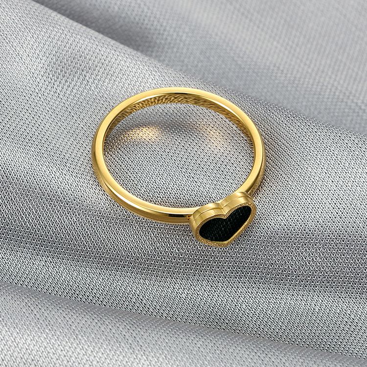 Wholesale Black Heart Titanium Ring Women's Ring | Wholesale Jewelry Only 2