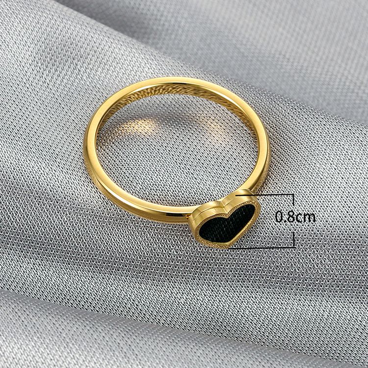 Wholesale Black Heart Titanium Ring Women's Ring | Wholesale Jewelry Only 5