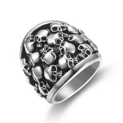 Men's Skull Ring Punk Titanium Rings Wholesale | Wholesale Jewelry Only