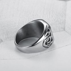 Punk Men's Bully Vintage Cross Titanium Steel Ring Rock and Roll Hipsters | Wholesale Jewelry Only