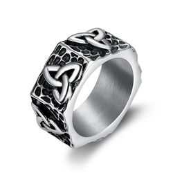 Street Hip Hop British Ring Viking Titanium Steel Ring | Wholesale Jewelry Only