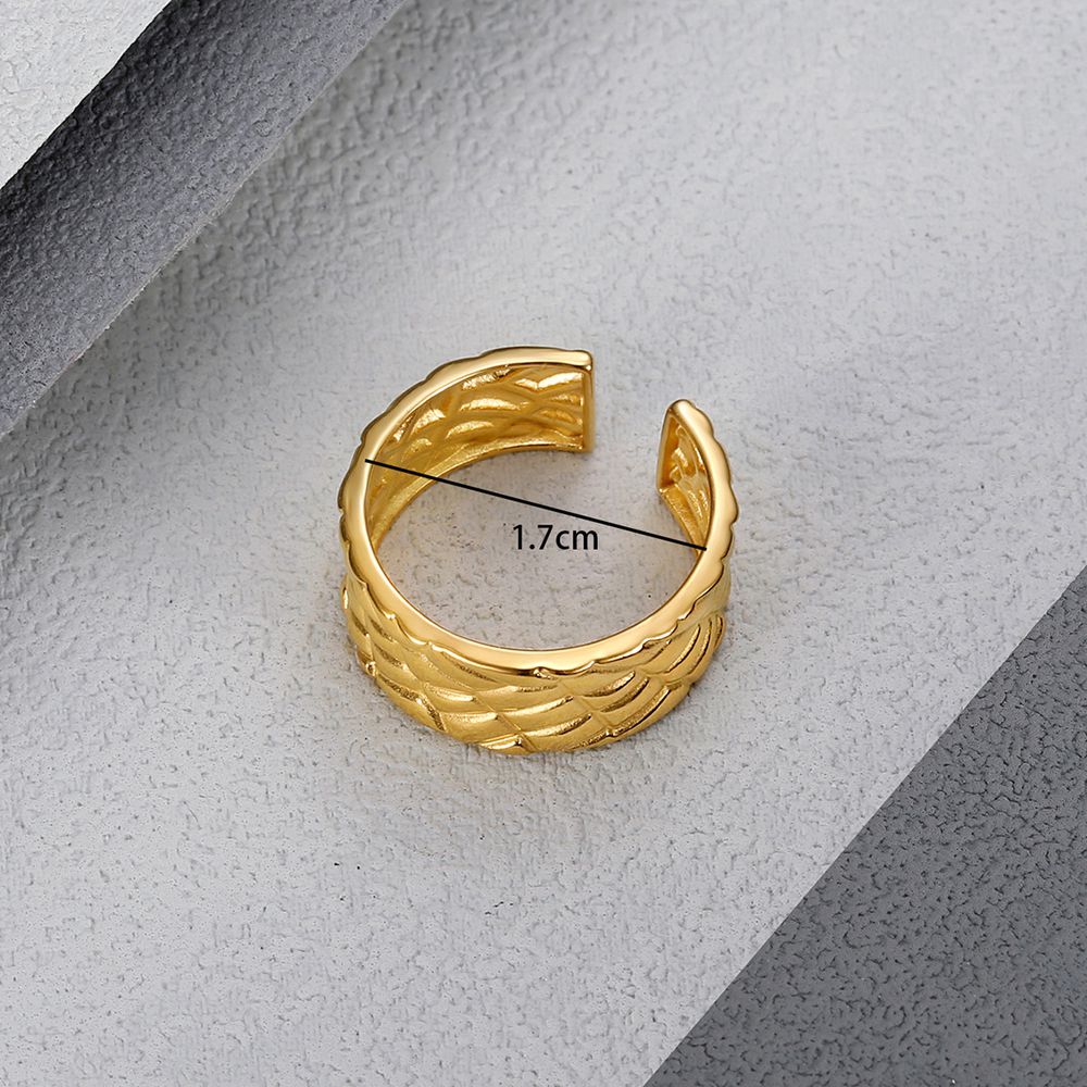 Adjustable Diamond Checkered Opening Elegant Titanium Women's Ring | Wholesale Jewelry Only 1