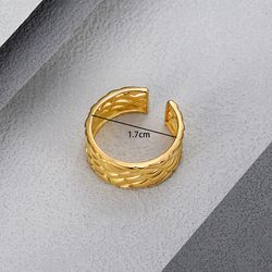 Adjustable Diamond Checkered Opening Elegant Titanium Women's Ring | Wholesale Jewelry Only