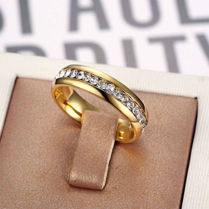 Japanese Harajuku cold sweet women's titanium steel ring lovely CZ | Wholesale Jewelry Only 2