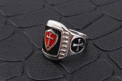 Wholesale Red Cross 316L Stainless Steel Rings for men | Wholesale Jewelry Only