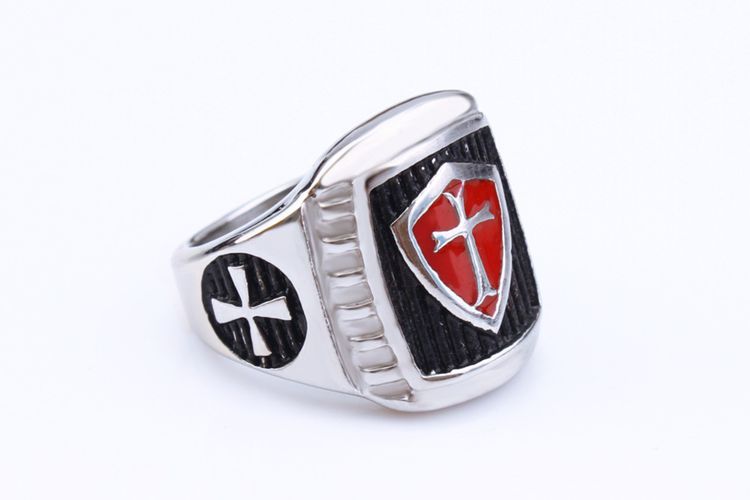 Wholesale Red Cross 316L Stainless Steel Rings for men | Wholesale Jewelry Only 3