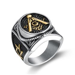 Vintage Hexagon 316L Stainless Steel Men's Ring | Wholesale Jewelry Only