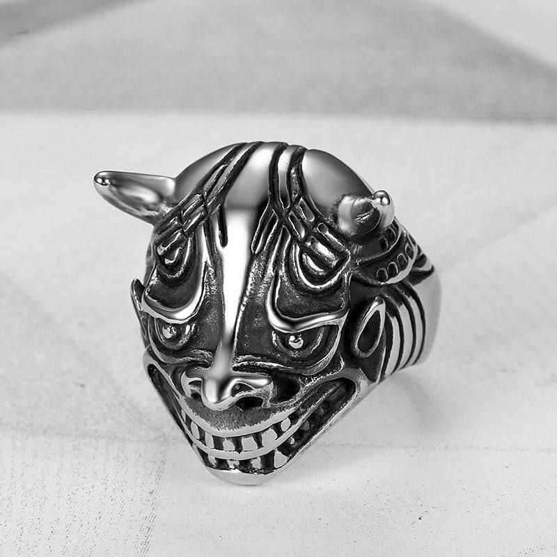 Vintage Bully Cast Bullhead Monster Men's Titanium Steel Ring | Wholesale Jewelry Only 1