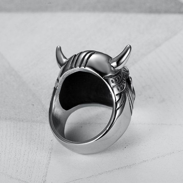 Vintage Bully Cast Bullhead Monster Men's Titanium Steel Ring | Wholesale Jewelry Only 2