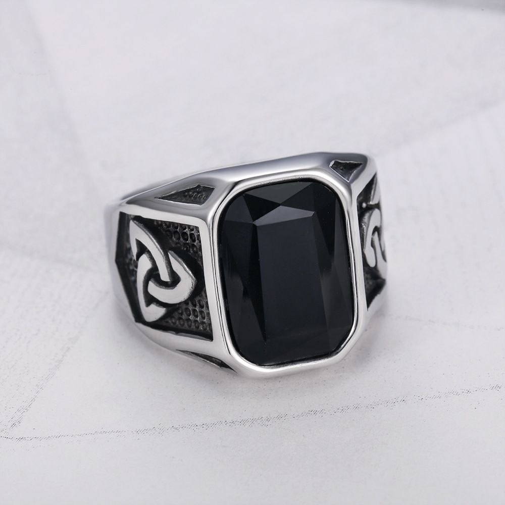 Men's Ruby Ring Fashion Viking Titanium Steel Ring Hip Hop Wholesale | Wholesale Jewelry Only 5