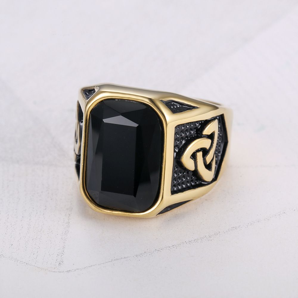 Men's Ruby Ring Fashion Viking Titanium Steel Ring Hip Hop Wholesale | Wholesale Jewelry Only 8