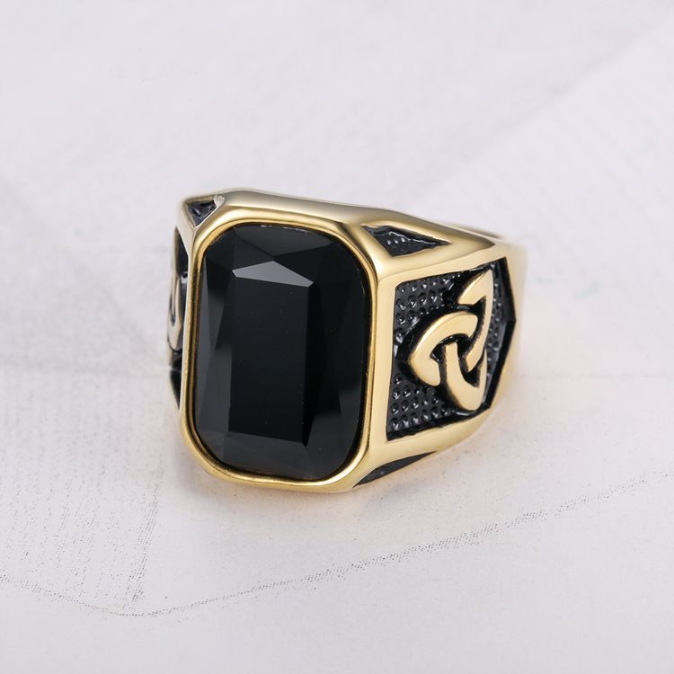 Men's Ruby Ring Fashion Viking Titanium Steel Ring Hip Hop Wholesale | Wholesale Jewelry Only 8