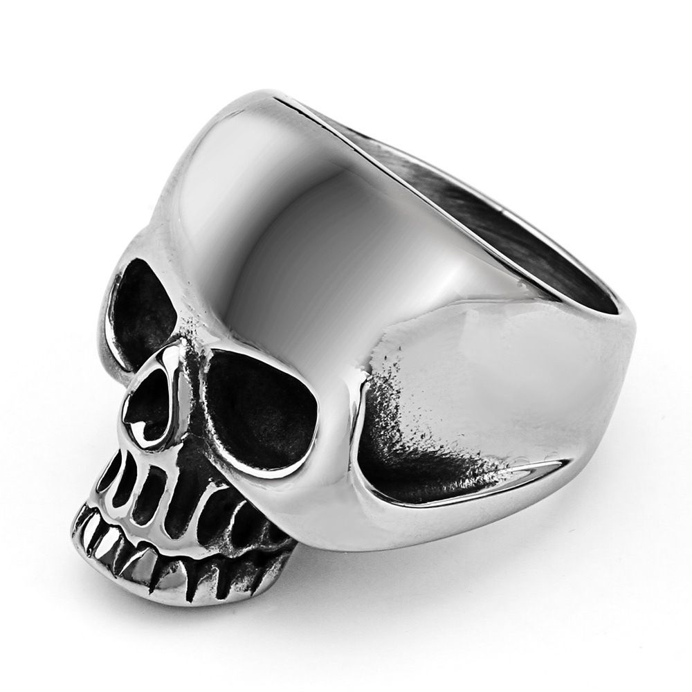 Wholesale Vintage Skull Men's Bully Titanium Ring | Wholesale Jewelry Only 0