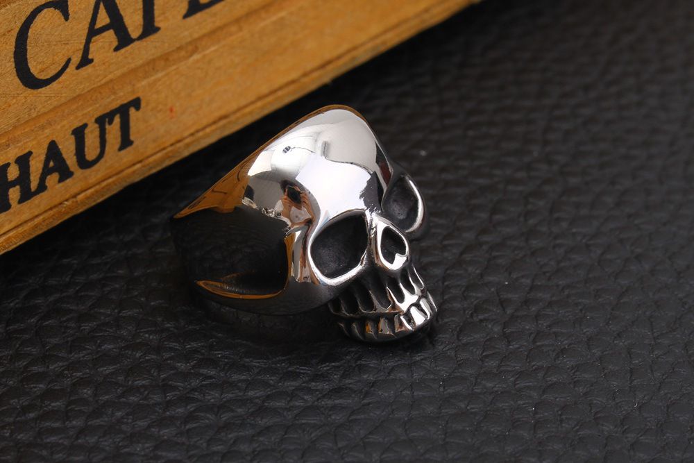 Wholesale Vintage Skull Men's Bully Titanium Ring | Wholesale Jewelry Only 2