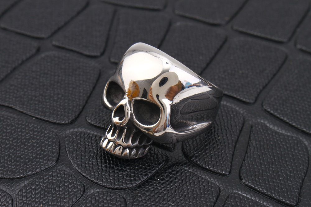 Wholesale Vintage Skull Men's Bully Titanium Ring | Wholesale Jewelry Only 4
