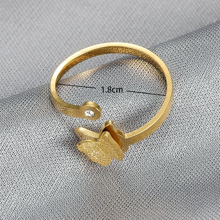 Wholesale Adjustable Butterfly Zirconia Women's Titanium Ring | Wholesale Jewelry Only 2