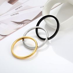 Wholesale Stylish Simple Thin Glossy Stainless Steel Women's Ring | Wholesale Jewelry Only