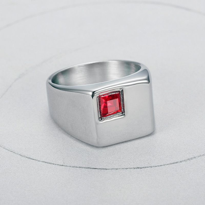 Wholesale Cool gemstone diamond glossy ins style men titanium steel ring | Wholesale Jewelry Only 5