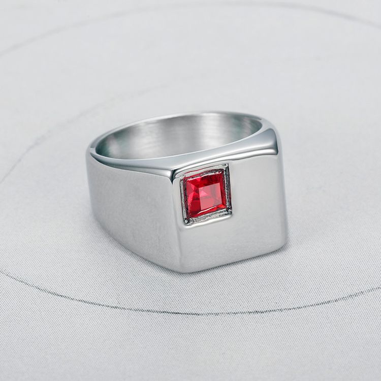 Wholesale Cool gemstone diamond glossy ins style men titanium steel ring | Wholesale Jewelry Only 5