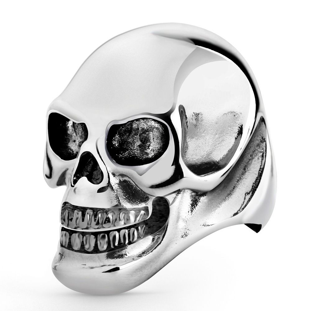 Vintage Punk Stainless Steel Skull Men's Ring | Wholesale Jewelry Only 0
