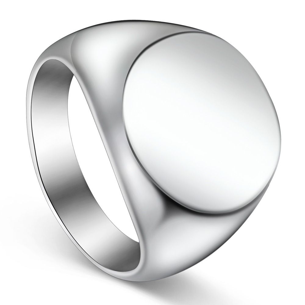 Polished Round Head Bully Men's Titanium Ring | Wholesale Jewelry Only 1