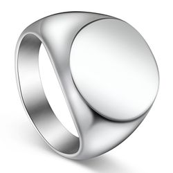 Polished Round Head Bully Men's Titanium Ring | Wholesale Jewelry Only