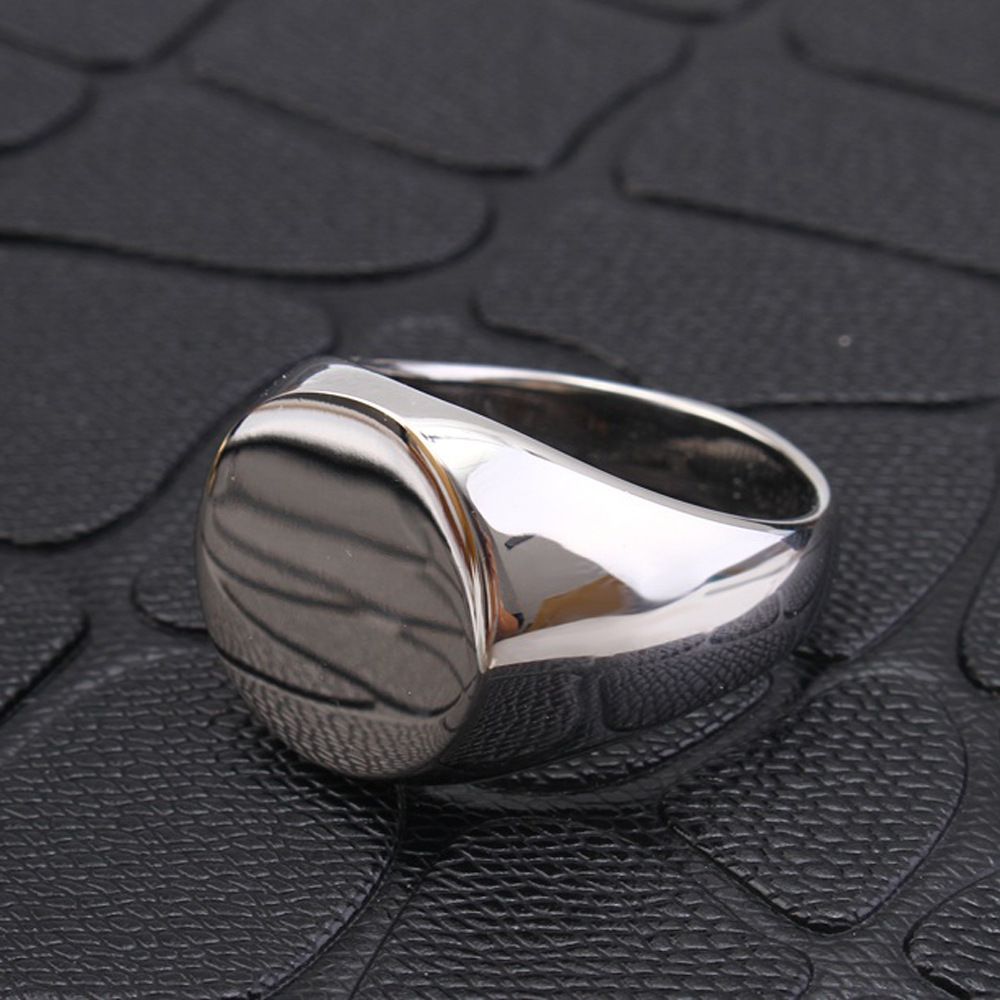 Polished Round Head Bully Men's Titanium Ring | Wholesale Jewelry Only 2
