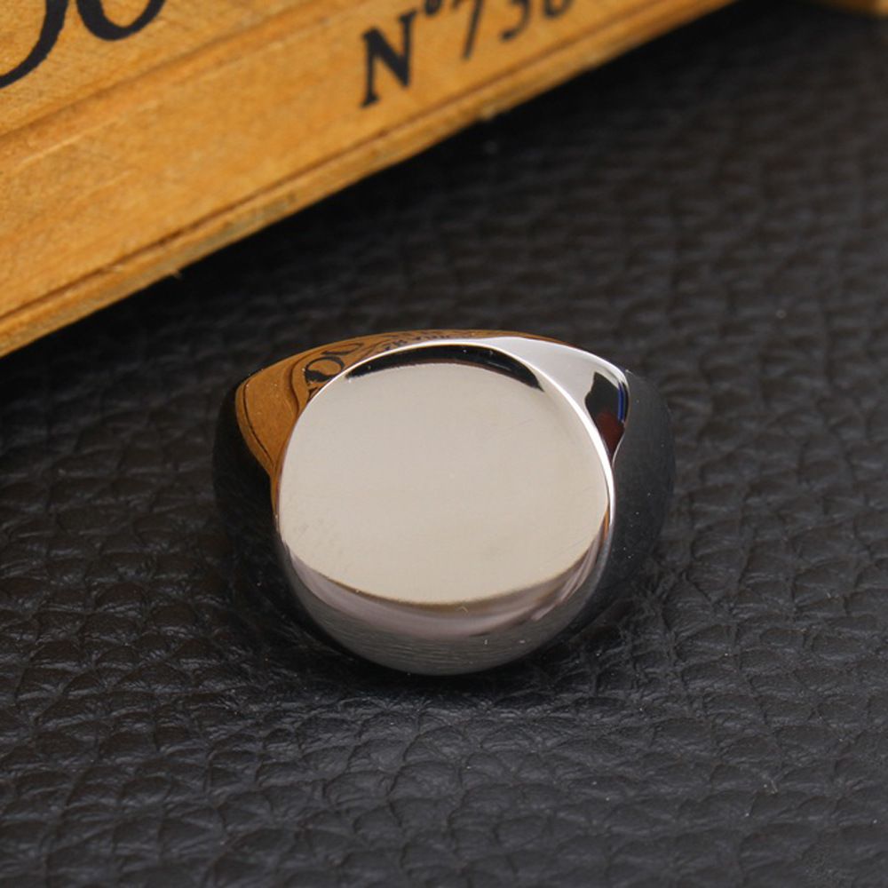 Polished Round Head Bully Men's Titanium Ring | Wholesale Jewelry Only 3