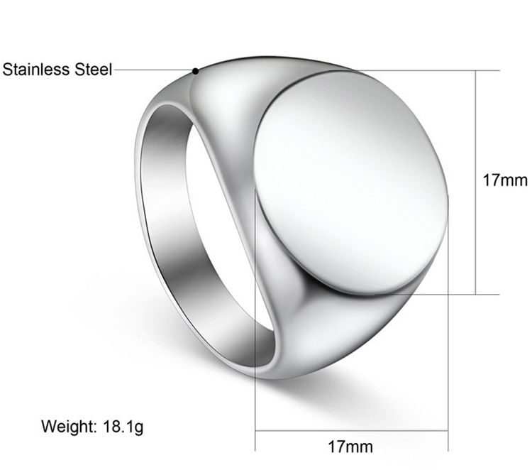 Polished Round Head Bully Men's Titanium Ring | Wholesale Jewelry Only 4
