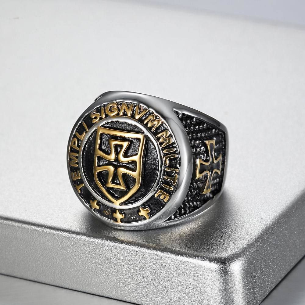 Vintage Punk Knight Cross Titanium Ring Wholesale | Wholesale Jewelry Only 2